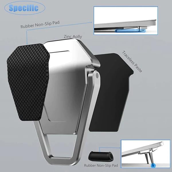 Laptop Stand for Desk | Portable Metal PC Desk Stand, Aluminium Cooling Pad Mini Clip Compatible with MacBook Apple Laptop, Lenovo, Dell, Hp, Acer & Other Laptops