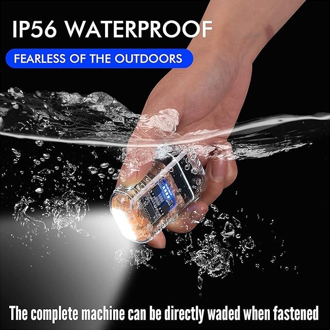 Electric Waterproof Dual Arc Plasma Lighter - Windproof, Flameless, USB Rechargeable with Spotlight & Lanyard - Outdoor Camping, Hiking